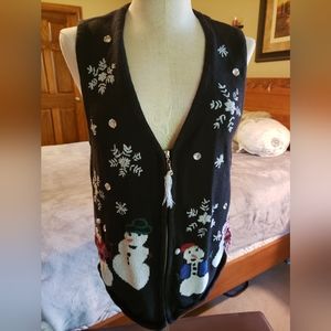 Vest with Snowman details